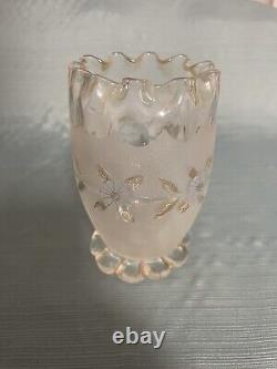 Pomona New England Glass Art Glass Cornflower Vase Celery Spooner