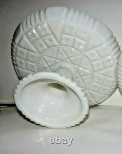 Portieux Vallerysthal VERY RARE Opale / Milk Glass ROME Pattern Cake Salver