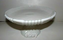 Portieux Vallerysthal VERY RARE Opale / Milk Glass ROME Pattern Cake Salver