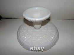 Portieux Vallerysthal VERY RARE Opale / Milk Glass ROME Pattern Cake Salver