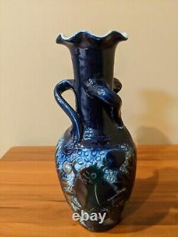Pottery vase vintage, Victorian sgraffito, design art