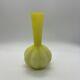 Quilted Mother Of Pearl Yellow Manganese Glass Cased Satin 6 Vase Victorian