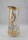 Rar Large Glass Vase / Jug In Art Nouveau Gold Painting Handmade Around 1900