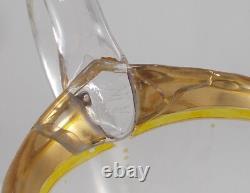 RAR Large Glass Vase / Jug In Art Nouveau Gold Painting Handmade Around 1900