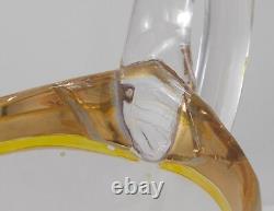 RAR Large Glass Vase / Jug In Art Nouveau Gold Painting Handmade Around 1900