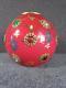 Rare Antiques American Victorian Cased Art Glass Ball Lamp Shade With Jewels