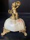 Rare Antique Wavecrest Cherub Playing Cymbals Sea Urchin Paperweight Wave Crest