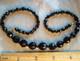Rare Rose Cut Victorian Necklace Vintage Bead Goth Mourning Art Deco Glass