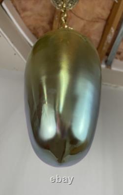 RESTORED Antique Vtg Art Glass Pendant Light Arts & Crafts Deco Victorian, Brass RESTORED Antique Vtg Art Glass Pendant Light Arts & Crafts Deco Victorian, Brass