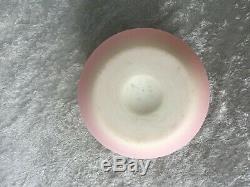 RUFFLED BOWL withUNDERPLATE Peach Blow NEW ENGLAND or MT WASHINGTON Bride's Bowl