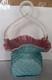 Rare 1800s Cut Velet Glass Basket Brides Quiled Diamond Twisted Handle Victorian