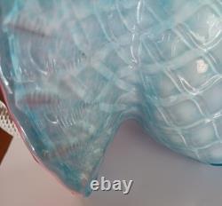 Rare 1800s Cut Velet Glass Basket Brides Quiled Diamond Twisted Handle Victorian Rare 1800s Cut Velet Glass Basket Brides Quiled Diamond Twisted Handle Victorian