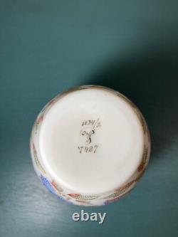 Rare Antique Harrach (propeller Mark) 5 Micro Enameled Moriage Poppy Vase