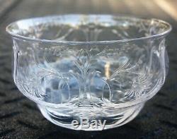 Rare Antique Set 6 Signed Thomas Webb Rock Crystal Etched Finger/Dessert Bowls