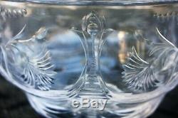 Rare Antique Set 6 Signed Thomas Webb Rock Crystal Etched Finger/Dessert Bowls