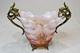 Rare Antique Victorian Pink Opalescent French Art Nouveau Footed Brides Basket
