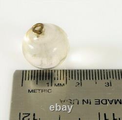 Rare Antique Victorian Pools Of Light Round Orb Pendant Art Deco Crystal Glass