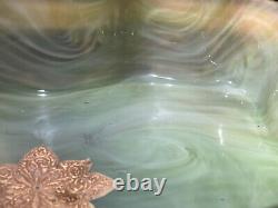 Rare Early Loetz Green Onyx Dek I/358 C1890 Glas Glass Tray Vase