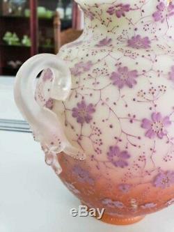 Rare Early Loetz Victorian Art Glass Enameled Vase Persian Style