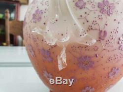 Rare Early Loetz Victorian Art Glass Enameled Vase Persian Style