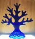 Rare Le Smith Glass Cobalt Blue Coral Jewelry Tree 8-1/4 Tall