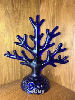 Rare LE Smith Glass Cobalt Blue Coral Jewelry Tree 8-1/4 Tall