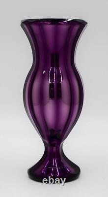 Rare Signed Purple E. Varnish & Co. Mercury Art Glass Vase, Circa 1885