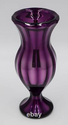 Rare Signed Purple E. Varnish & Co. Mercury Art Glass Vase, Circa 1885