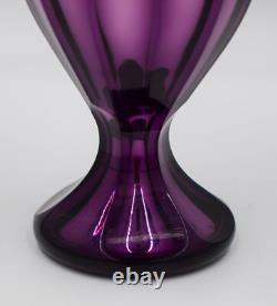 Rare Signed Purple E. Varnish & Co. Mercury Art Glass Vase, Circa 1885