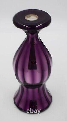 Rare Signed Purple E. Varnish & Co. Mercury Art Glass Vase, Circa 1885