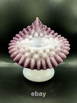 Rare Victorian Amethyst & White Art Glass Jack In The Pulpit Vase LG Hand Blown