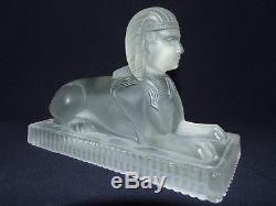 Rare Victorian Molineaux Webb & Co Frosted Glass Sphinx