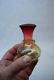 Rare Victorian New England Glass Fuchsia Amberina Tiny Cabinet Vase 1880's