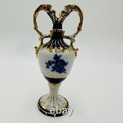 Royal Dux Vase Bohemia Porcelain Cobalt Blue Ornamental Home Decor