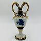 Royal Dux Vase Porcelain Bohemia Cobalt Blue Ornate Gold Floral Victorian Vtg