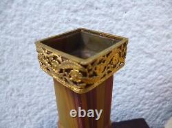 SEVRES lithyalin glass vase signed in gilt bronze mount-1890-A. Landier &Fils