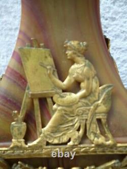 SEVRES lithyalin glass vase signed in gilt bronze mount-1890-A. Landier &Fils