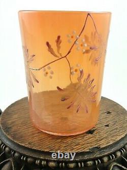 SIGNED Early Loetz Makart / Pink Hand Painted DEK III/41 Art Glass Tumbler Cup A