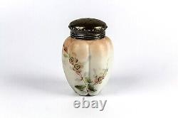 SMITH BROTHERS? Melon Shaped SUGAR SHAKER MUFFINEER? Pink Floral Ca 1890s