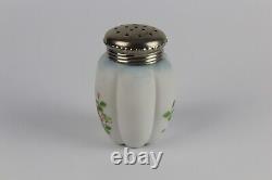 SMITH BROTHERS? Melon Shaped SUGAR SHAKER MUFFINEER? Pink Floral Ca 1890s