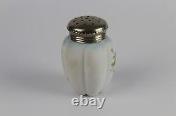 SMITH BROTHERS? Melon Shaped SUGAR SHAKER MUFFINEER? Pink Floral Ca 1890s