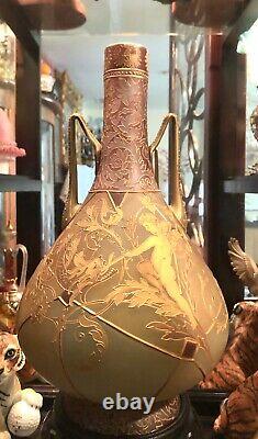 SPECTACULAR RARE Mt Washington Royal Flemish Large Vase