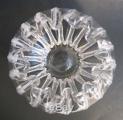 STEVENS & WILLIAMS Victorian Art Glass JEWELED Crystal BIG 7.5 Rose Bowl Vase