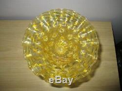 Salviati Barovier Toso Venetian Dolphin Fish Glass Vase Gold Yellow Murano