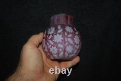 Scarce Beautiful Victorian Findlay Floradine Cranberry Opalescent Spooner 1880s Scarce Beautiful Victorian Findlay Floradine Cranberry Opalescent Spooner 1880s