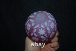 Scarce Beautiful Victorian Findlay Floradine Cranberry Opalescent Spooner 1880s Scarce Beautiful Victorian Findlay Floradine Cranberry Opalescent Spooner 1880s