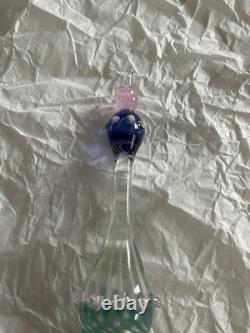 Set Of 6 Art Glass Ornament Corning NY Heavy Glass Colorful Victorian Drop