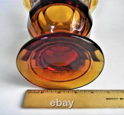 Signed MOSER Antique AMBER Gold Cameo Frieze Art Deco BOHEMIAN CZECH Glass VASE