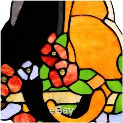 Stained Glass Cats Kitties Window Panel Colorful Hanging Sun Catcher withChain