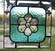 Stained Glass Victorian Flower Panel- Aqua Cobblestone